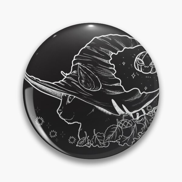 Item preview, Cat Witch White Lineart | Perfect Gift For You And Friends designed and sold by depari22.