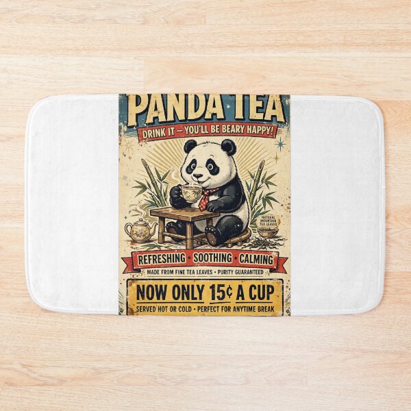 Item preview,  Panda Tea - You'll Be Beary Happy! Funny Retro Vintage Advertisement designed and sold by ExpressoJungle.