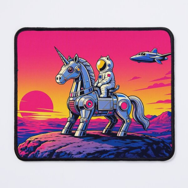 Item preview, Astronaut Cat Riding Robotic Unicorn – Cosmic Fantasy Artwork designed and sold by Dogandesighn.