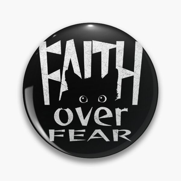 Item preview,  Christian Minimalist Typographic with pic Art - Faith Over Fear – Black Cat Negative Space Art | Black designed and sold by ZechJohnRB.