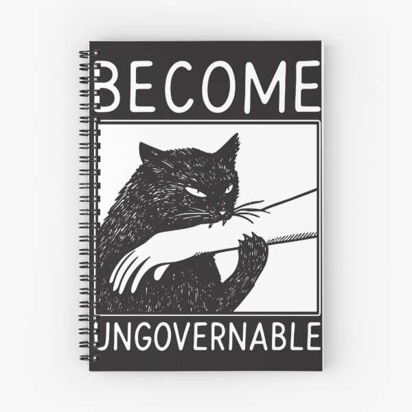 Item preview, Become Ungovernable Black Cat Biting Hand – Funny Meme Art Tee, Sticker & Print | Perfect Gift For You And Friends designed and sold by depari22.