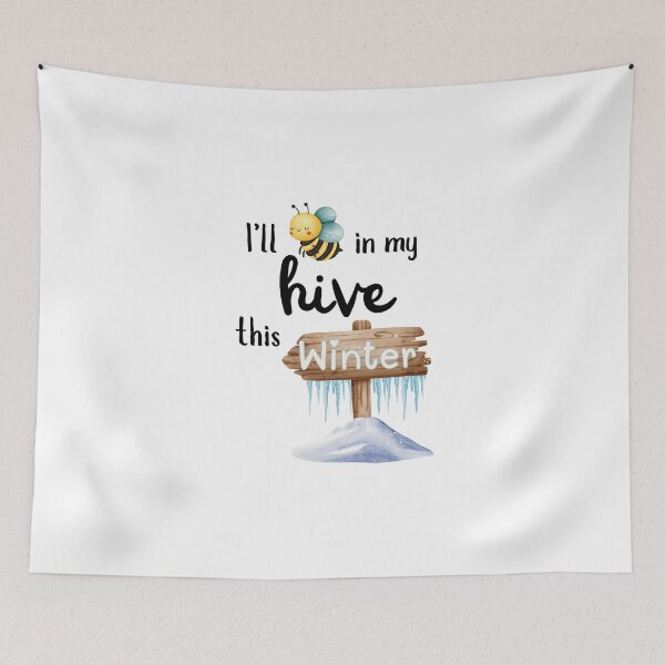 Item preview, Cute Bee in My Winter Hive – I’ll Bee in My Hive This Winter designed and sold by SunandShade.