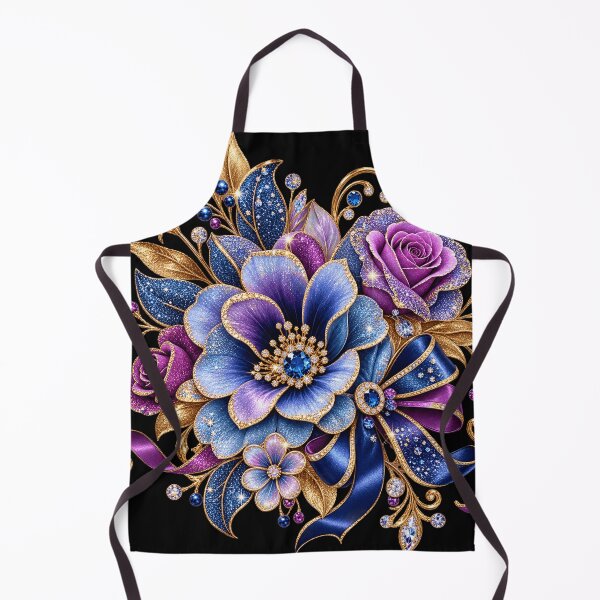 Item preview, Glittering Sapphire Blue & Purple Floral Bouquet – Luxury Jewel Flowers designed and sold by Lily Lola.