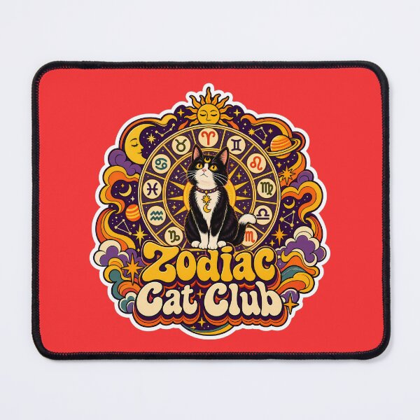 Item preview, Retro Zodiac Cat Club 70s Aesthetic designed and sold by Retro Whiskers.