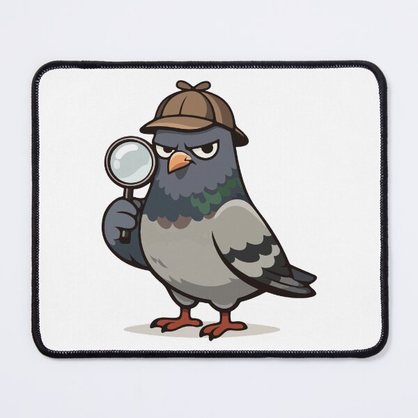 Item preview, Detective Pigeon Funny Cartoon Gift for Mystery Fans, Kids & Gamers designed and sold by stylishdzign.