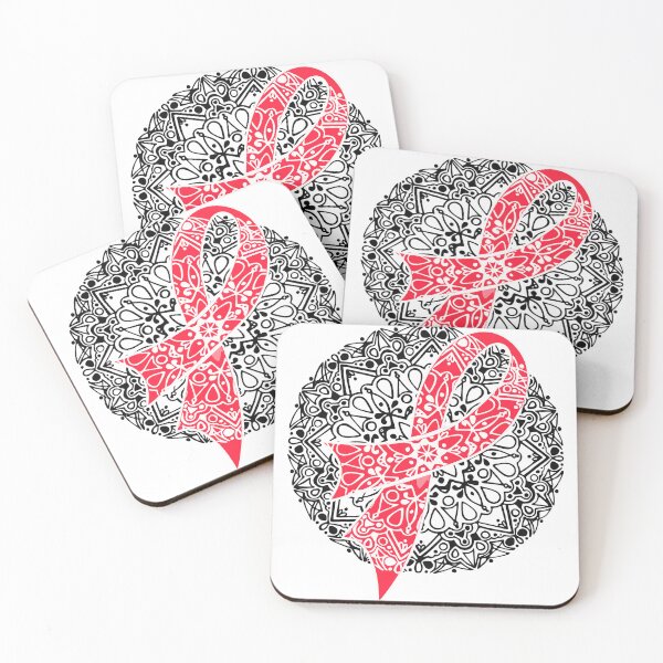 Item preview, Mandala Red Ribbon - Awareness & Hope Zentangle Art designed and sold by EleFile.