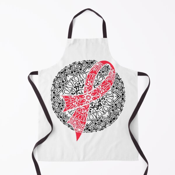 Item preview, Mandala Red Ribbon - Awareness & Hope Zentangle Art designed and sold by EleFile.