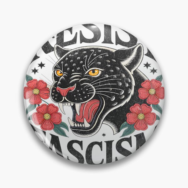 Item preview, Resist Fascism Vintage Floral Black Cat | Limited Edition designed and sold by depari22.