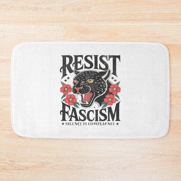 Item preview, Resist Fascism Vintage Floral Black Cat | Limited Edition designed and sold by depari22.