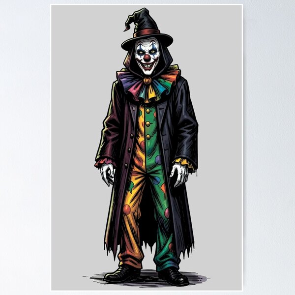 Item preview, The Grim Reaper dressed as a clown. designed and sold by MagelliShop.