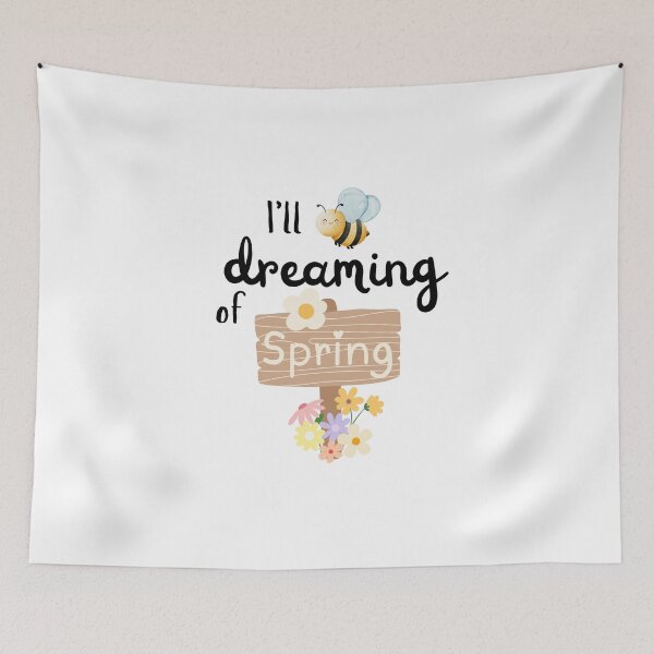 Item preview, I’ll Bee Dreaming of Spring – Cute Bee Spring Flowers designed and sold by SunandShade.