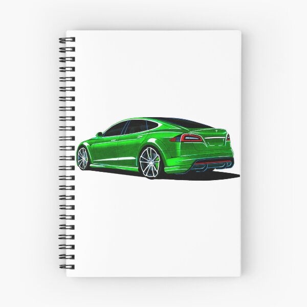 Item preview, Exclusive drawing american popular modified electric car green Model S Plaid designed and sold by Cars23.