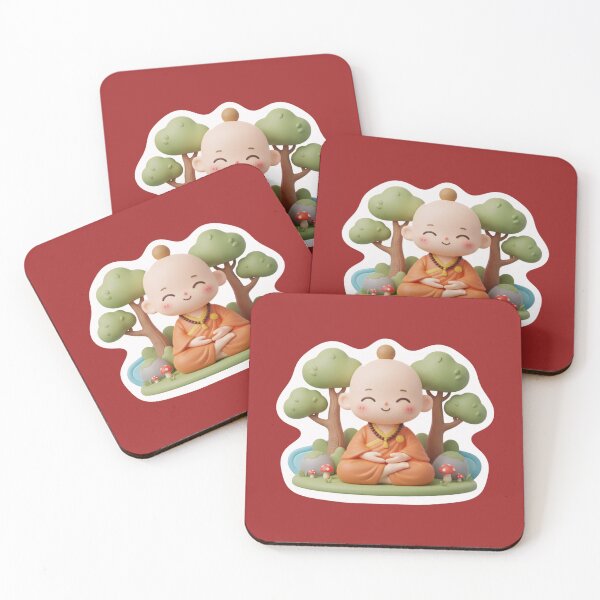 Item preview, Monk meditating in the forest designed and sold by SIA FUNKY ARTS.