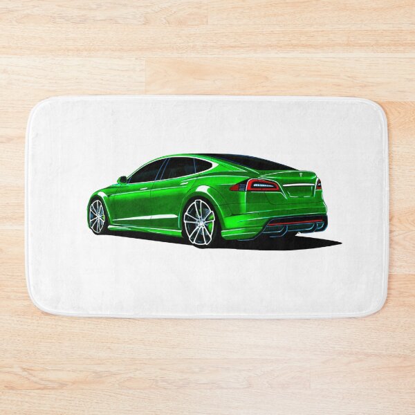 Item preview, Exclusive drawing american popular modified electric car green Model S Plaid designed and sold by Cars23.