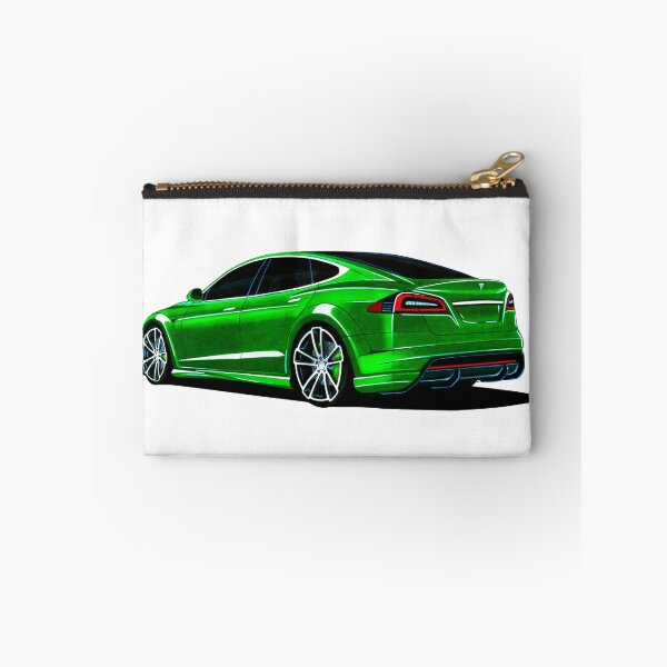 Item preview, Exclusive drawing american popular modified electric car green Model S Plaid designed and sold by Cars23.