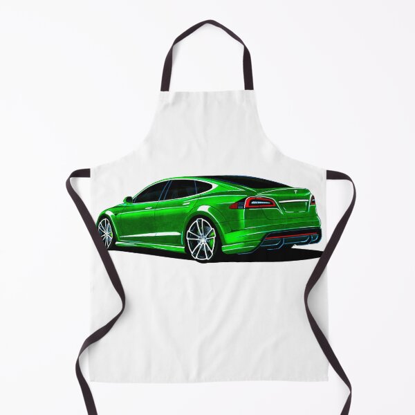 Item preview, Exclusive drawing american popular modified electric car green Model S Plaid designed and sold by Cars23.