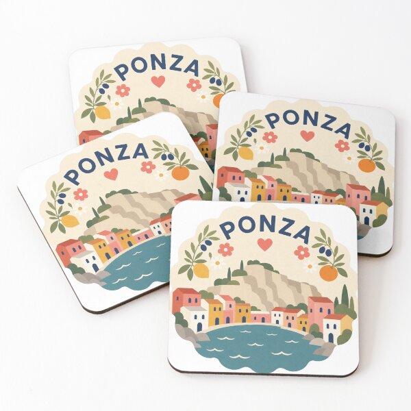 Item preview, Ponza Italy Travel Souvenir Modern Folk Art designed and sold by VisualArtsOasis.