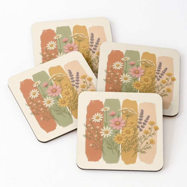 Item preview, Vintage Floral Bouquet On Retro Brushstrokes designed and sold by ITCHAWAWAA.