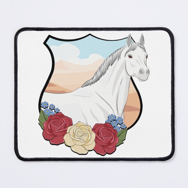 Item preview, An Abbayan horse with flowers in a shield designed and sold by Cheval-de-coeur.