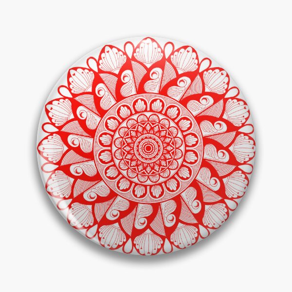 Item preview, Red Mandala Art | Bold symmetric pattern design! designed and sold by Artful Adventures.