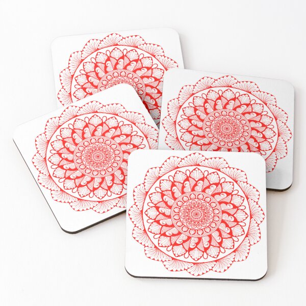 Item preview, Red Mandala Art | Bold symmetric pattern design! designed and sold by Artful Adventures.