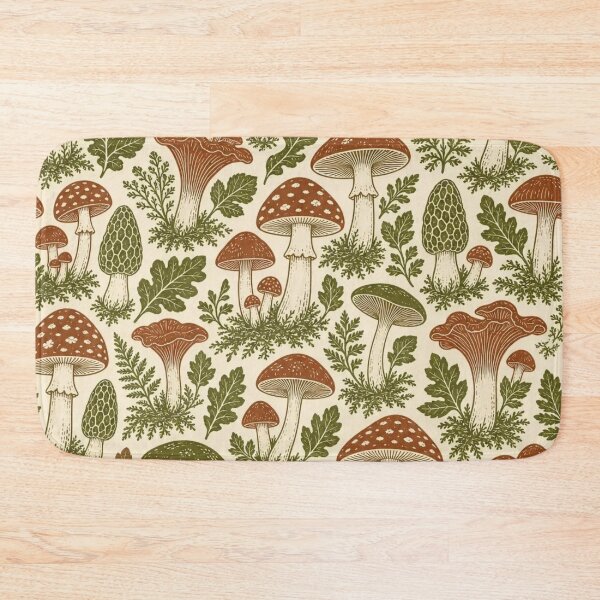Item preview, Vintage Mushroom Study Seamless Pattern | Vintage Mushroom Repeat Design designed and sold by StickyGuys.