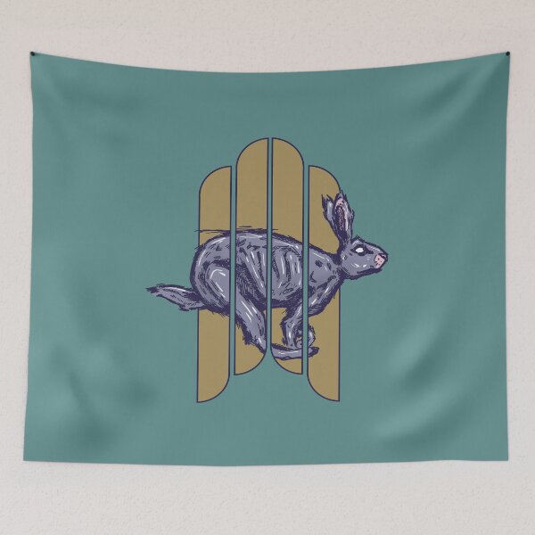 Item preview, Dark Surreal Animal Art | Trapped Rabbit  designed and sold by Half Mess.