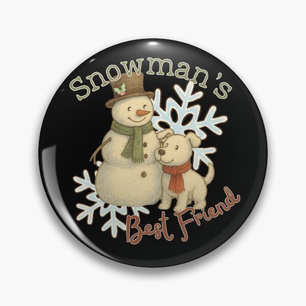 Item preview, Snowman’s Best Friend - Whimsical Winter Dog & Snowman designed and sold by SunandShade.