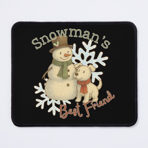 Item preview, Snowman’s Best Friend - Whimsical Winter Dog & Snowman designed and sold by SunandShade.