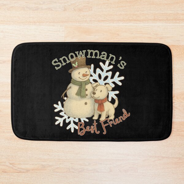 Item preview, Snowman’s Best Friend - Whimsical Winter Dog & Snowman designed and sold by SunandShade.