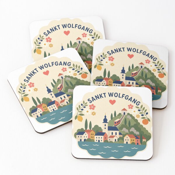 Item preview, Sankt Wolfgang Austria Travel Souvenir Modern Folk Art designed and sold by VisualArtsOasis.