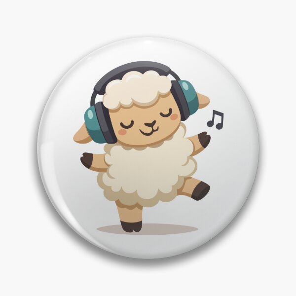 Item preview, Dancing Sheep Funny Cartoon Gift for Music Fans, Kids & Humor Lovers designed and sold by stylishdzign.