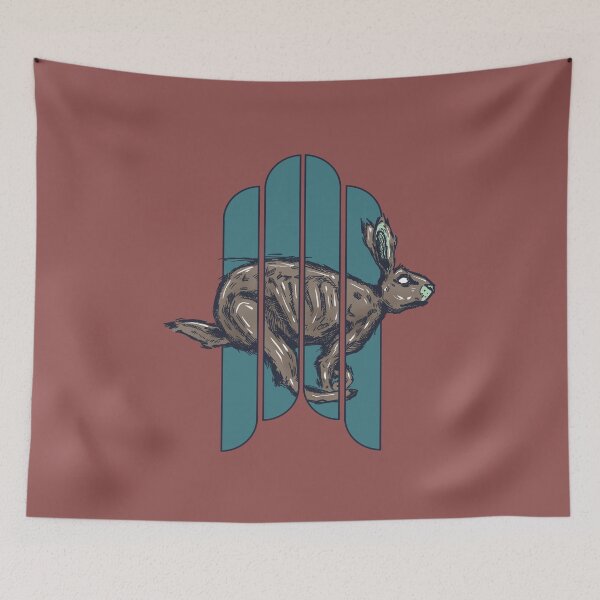 Item preview, Dark Surreal Animal Art | Trapped Rabbit  designed and sold by Half Mess.