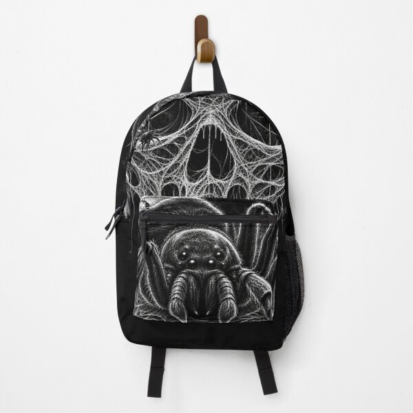 Item preview, Vintage Gothic Spider Skull Horror Black and White designed and sold by wildflux.