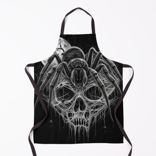 Item preview, Vintage Gothic Spider Skull Horror Black and White designed and sold by wildflux.