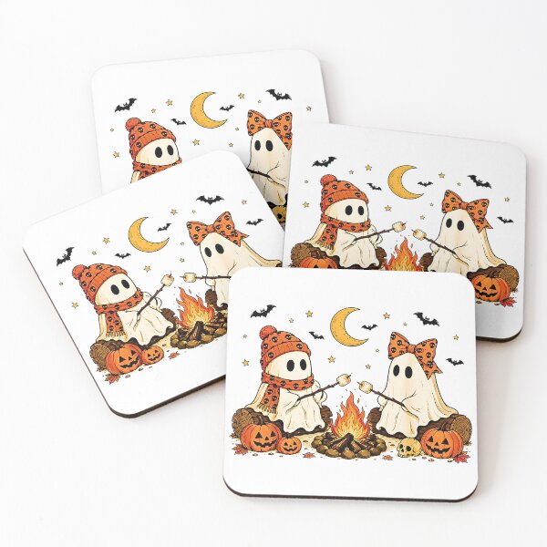 Item preview, Happy Ghost Camping Around Campfire Vintage Halloween designed and sold by Rahamkshop.