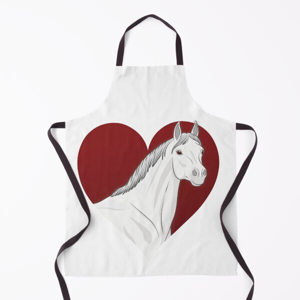 Item preview, An Abbayan horse in front of a red heart designed and sold by Cheval-de-coeur.