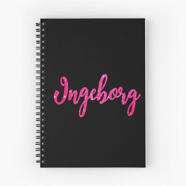 Item preview, Ingeborg Hot Pink Sparkly Personalised Name Design designed and sold by CamilasPrints.