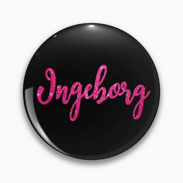 Item preview, Ingeborg Hot Pink Sparkly Personalised Name Design designed and sold by CamilasPrints.