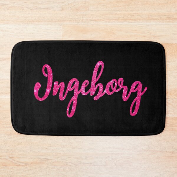Item preview, Ingeborg Hot Pink Sparkly Personalised Name Design designed and sold by CamilasPrints.
