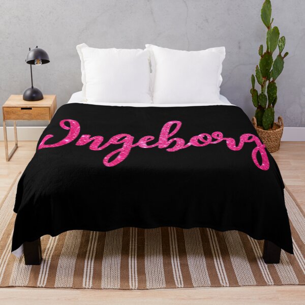 Artikelvorschau, Ingeborg Hot Pink Glitzerndes personalisiertes Namensdesign entworfen und verkauft von CamilasPrints.