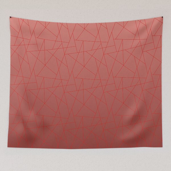 Item preview, Linear Geometric Mosaic - Modern Ombre Tessellation Pattern | Red designed and sold by Frohyou.
