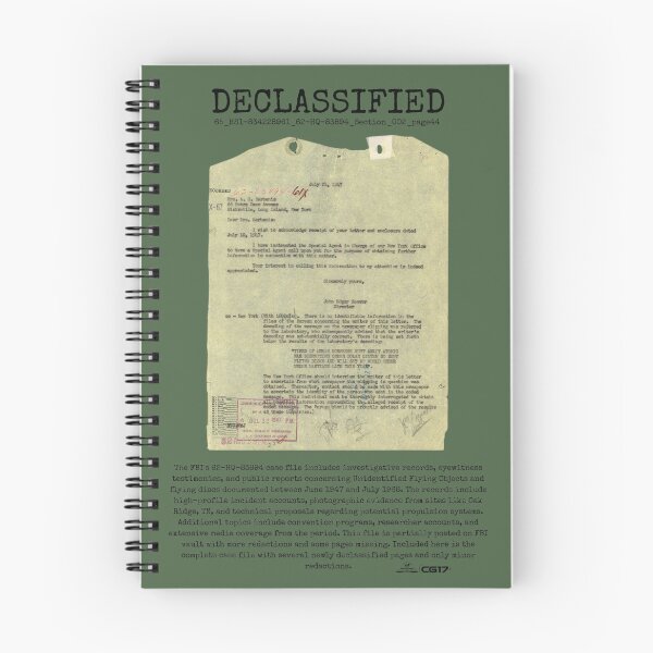 Item preview, UFO DECLASSIFIED 65_HS1-834228961_62-HQ-83894_Section_002_page44 designed and sold by CG17s.