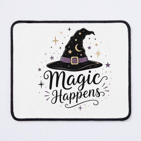 Item preview, Magic Happens Witch Hat Halloween Magical Stars designed and sold by Sanika arts .