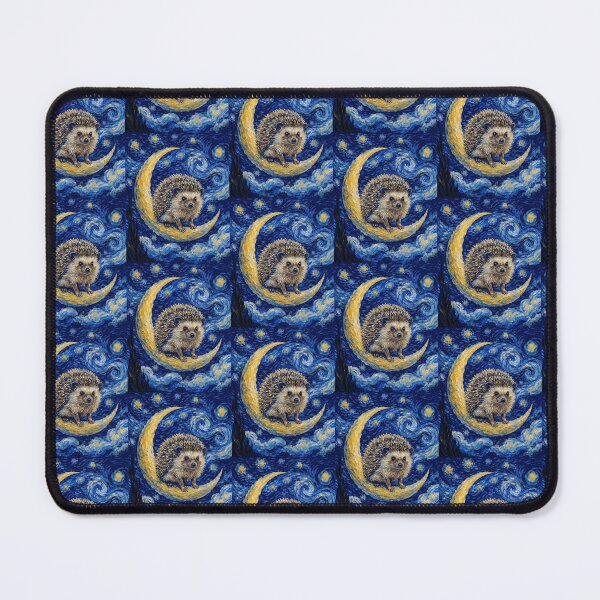 Item preview, Funny Hedgehog Starry Night Painting Cute Moon Stars Boys Girls Kids designed and sold by FurryHavenPH.