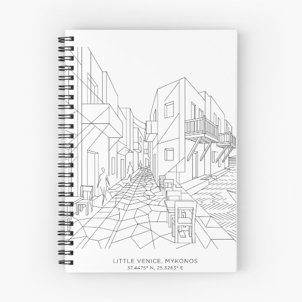 Item preview, Mykonos Greece Line Art designed and sold by OzzFrequency.