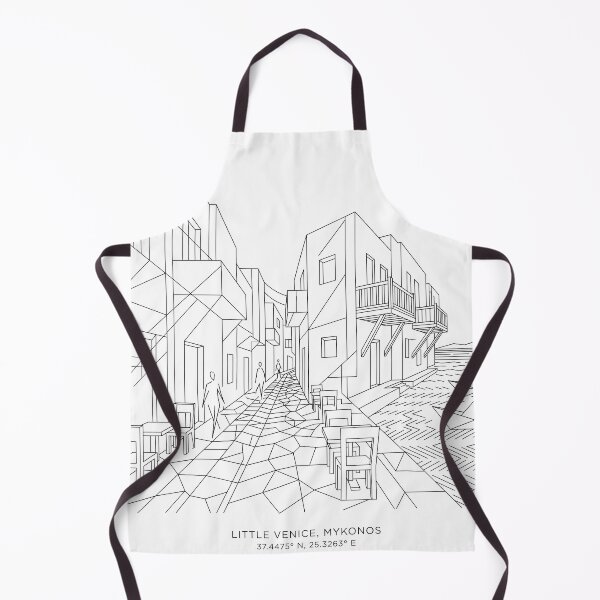 Item preview, Mykonos Greece Line Art designed and sold by OzzFrequency.