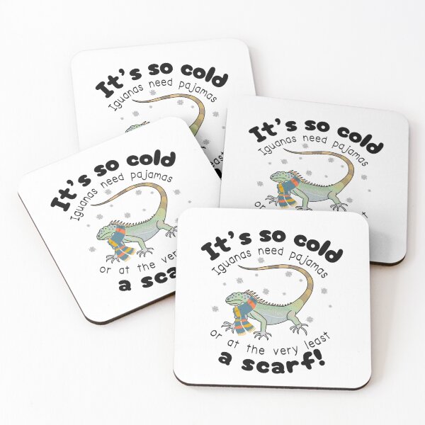 Item preview, Funny Iguana – It’s So Cold Iguanas Need Pajamas (Or At Least a Scarf) designed and sold by SunandShade.