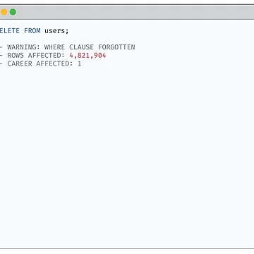 Artwork thumbnail, SQL Database Delete Nightmare - Light Editor Edition by VTineDesigns