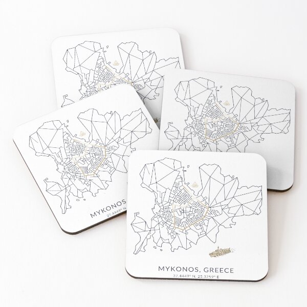 Item preview, Mykonos Greece Line Art designed and sold by OzzFrequency.